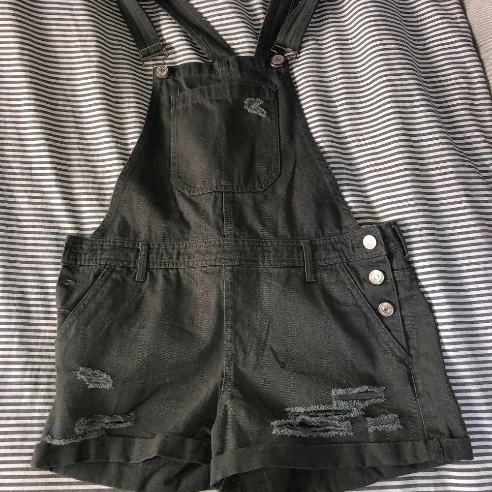 Army Green Short Overalls